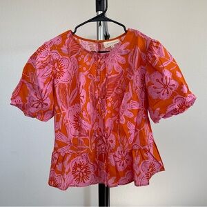 Melloday Puff Sleeve Blouse Large